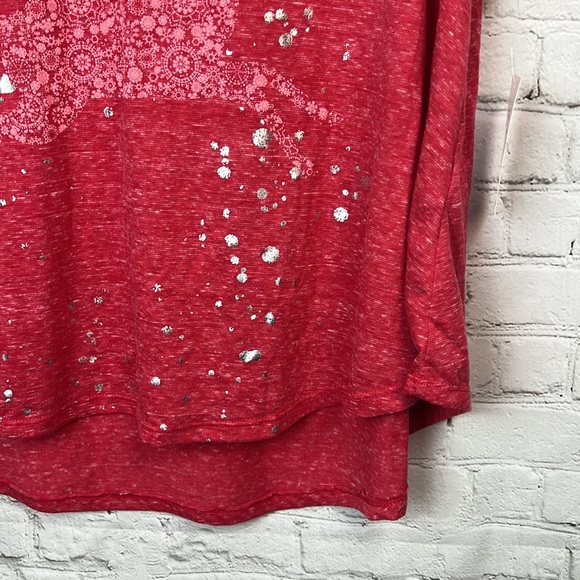 0X 1X Style & Co Reindeer Holiday Graphic Tee Christmas Top Plus Size - Picture 4 of 5